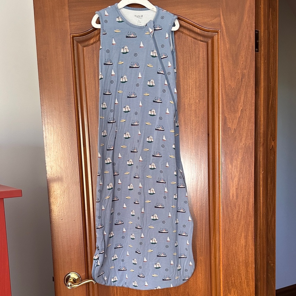 Kyte BABY Blue vintage Boats Print Sleep Sack